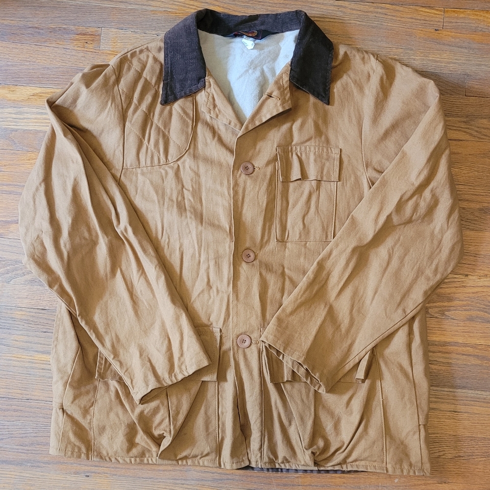 Vintage Duck Hunting Large Jacket Blue Bill By Red Head Gamebag Padded Shoulder